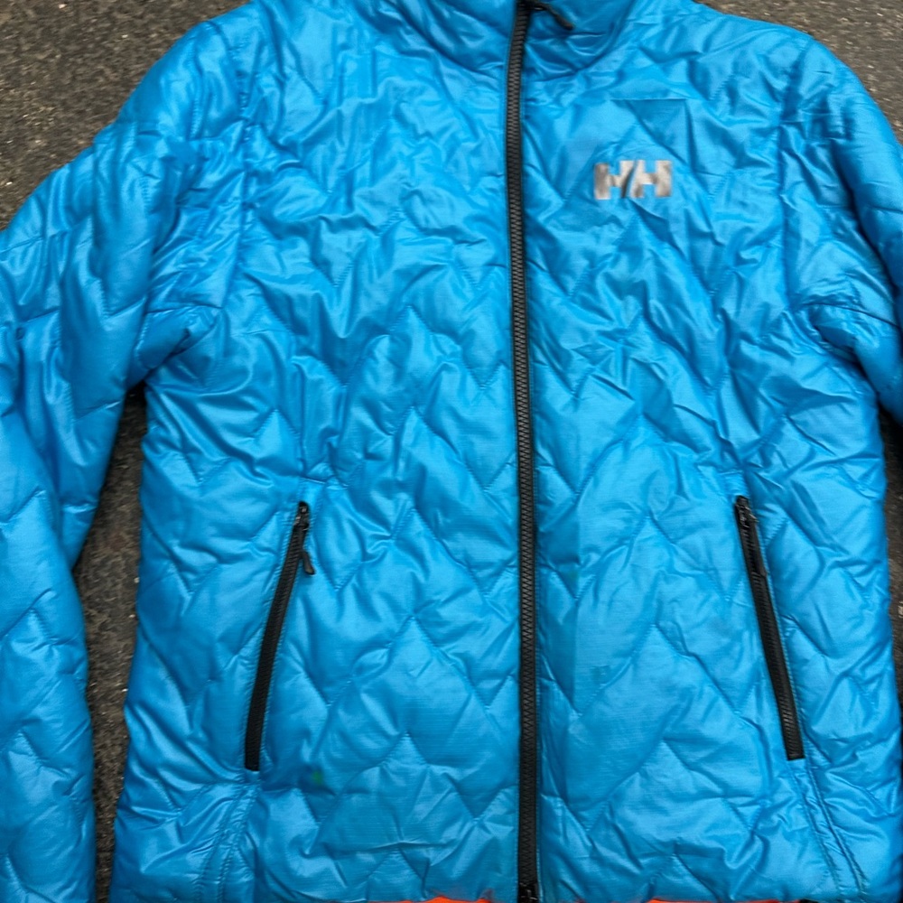 Helly Hansen Puffer Coat Softshell Blue Mens Smal… - image 3